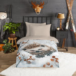 Good morning dekbedovertrek Jussi - flanel - eenpersoons (140x220 + 60x70 cm)