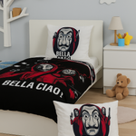 Kinderdekbedovertrek La Casa de Papel - katoen - eenpersoons (140x200 + 60x70 cm)