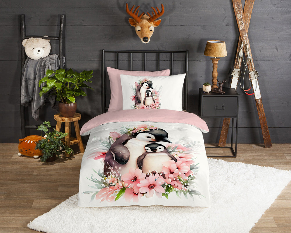 Good morning dekbedovertrek Penny - flanel - eenpersoons (140x220 + 60x70 cm)