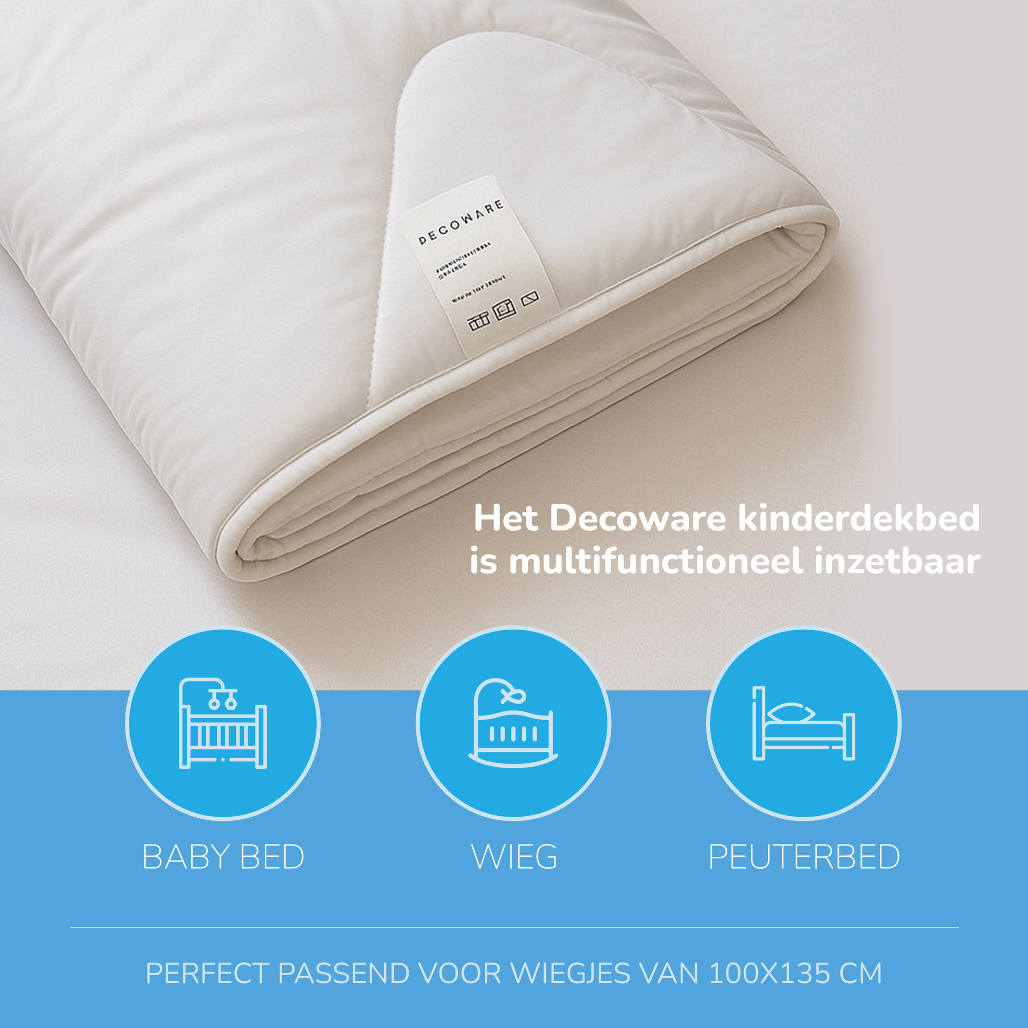 Decoware enkel dekbed peuter - 120x150 cm