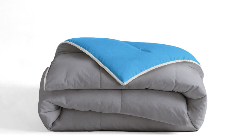 Sleeptime Lazy dekbed zonder overtrek - Excl. kussensloop - Antraciet/Blauw