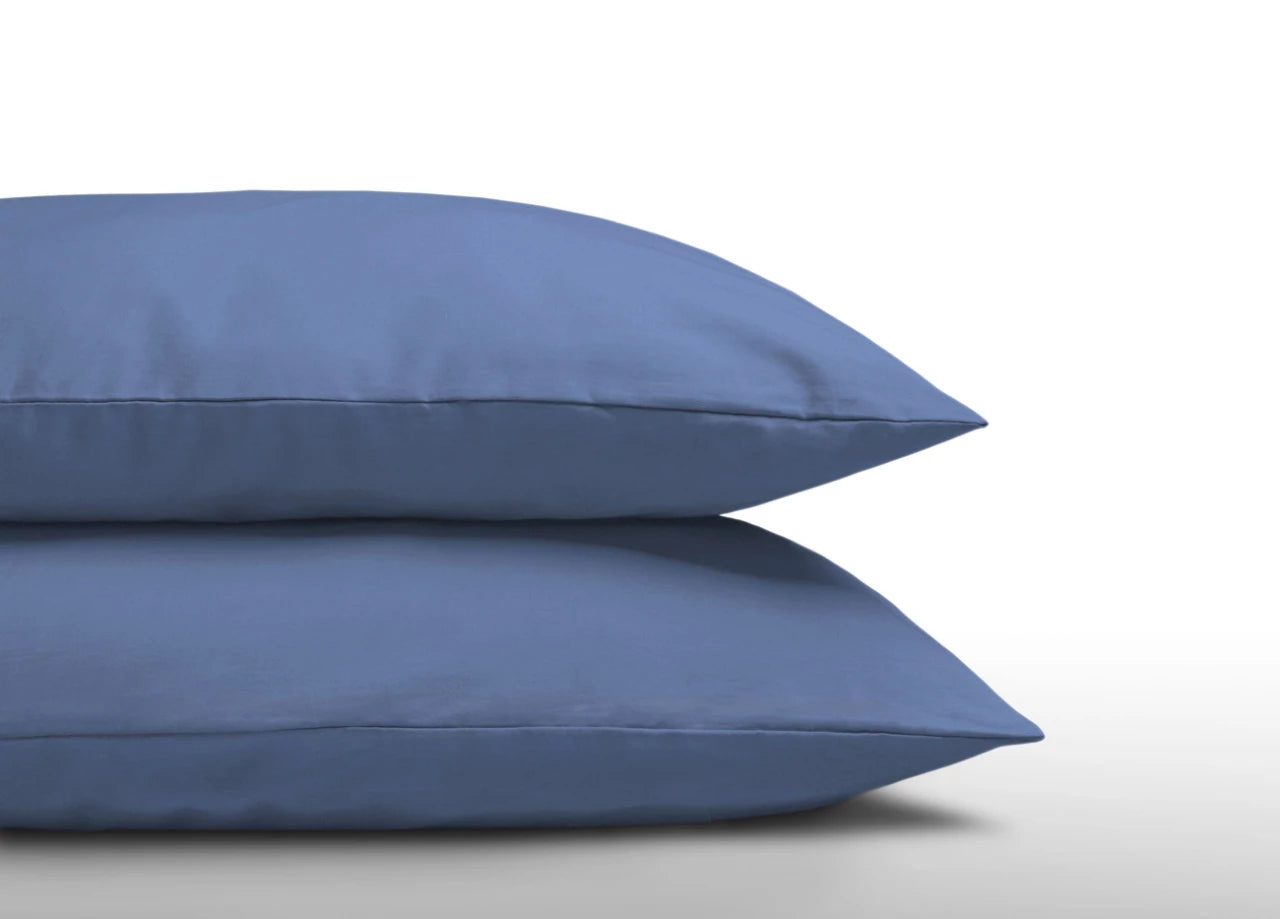 Kussensloop 60x70 cm (Per 2 st) - katoen - blauw