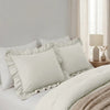 Sleeptime lazy kussenslopen ruffles - Gebroken wit - Per 2 stuks