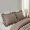 Sleeptime lazy kussenslopen ruffles - Taupe - Per 2 stuks
