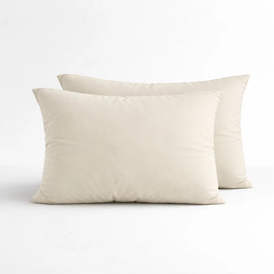 Lazy kussensloop percale 2-pack in de kleur beige