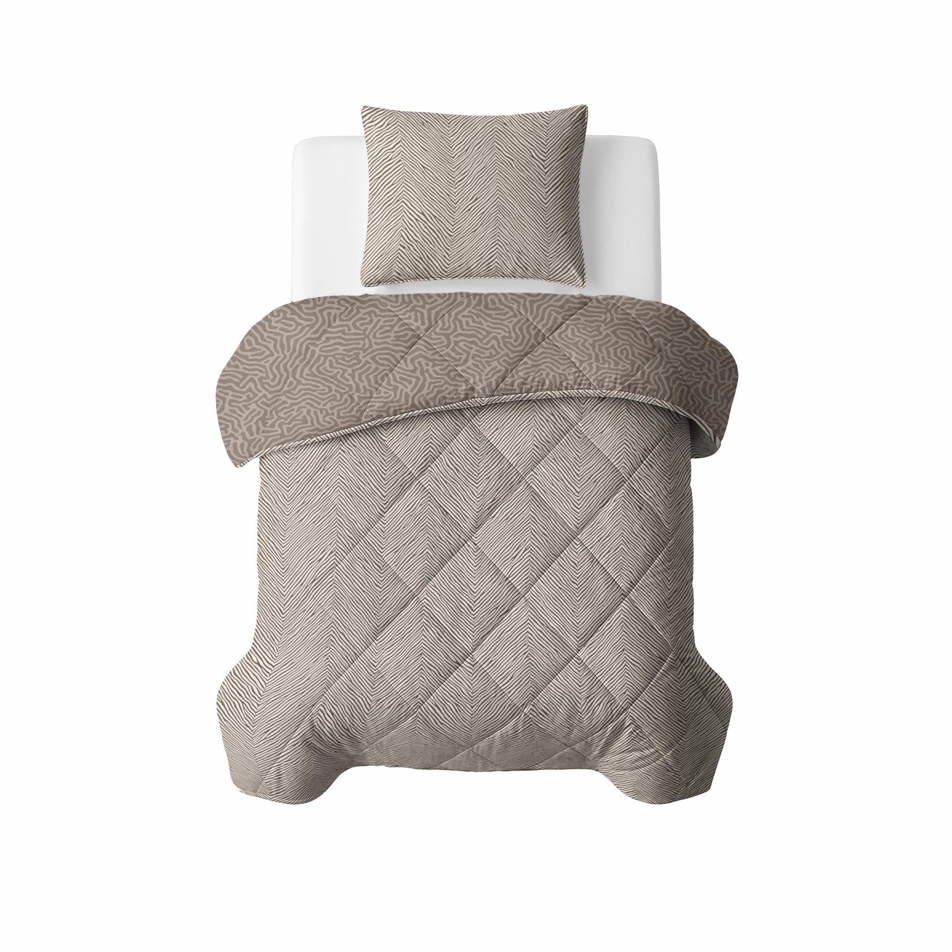 Sleeptime Lazy dekbed zonder overtrek Solitude incl. kussensloop - Taupe