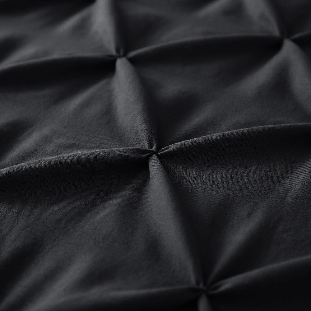 Microvezel Pintuck kussensloop 60x70 cm - Antraciet - Per 2 stuks - materiaal