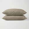 Microvezel kussensloop 60x70 cm - Taupe - Per 2 stuks - voorkant