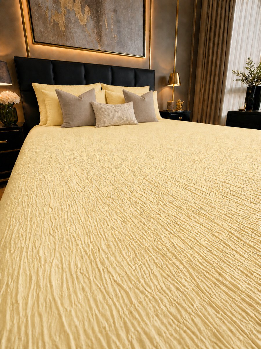Mousseline hoeslaken - microvezel - creme