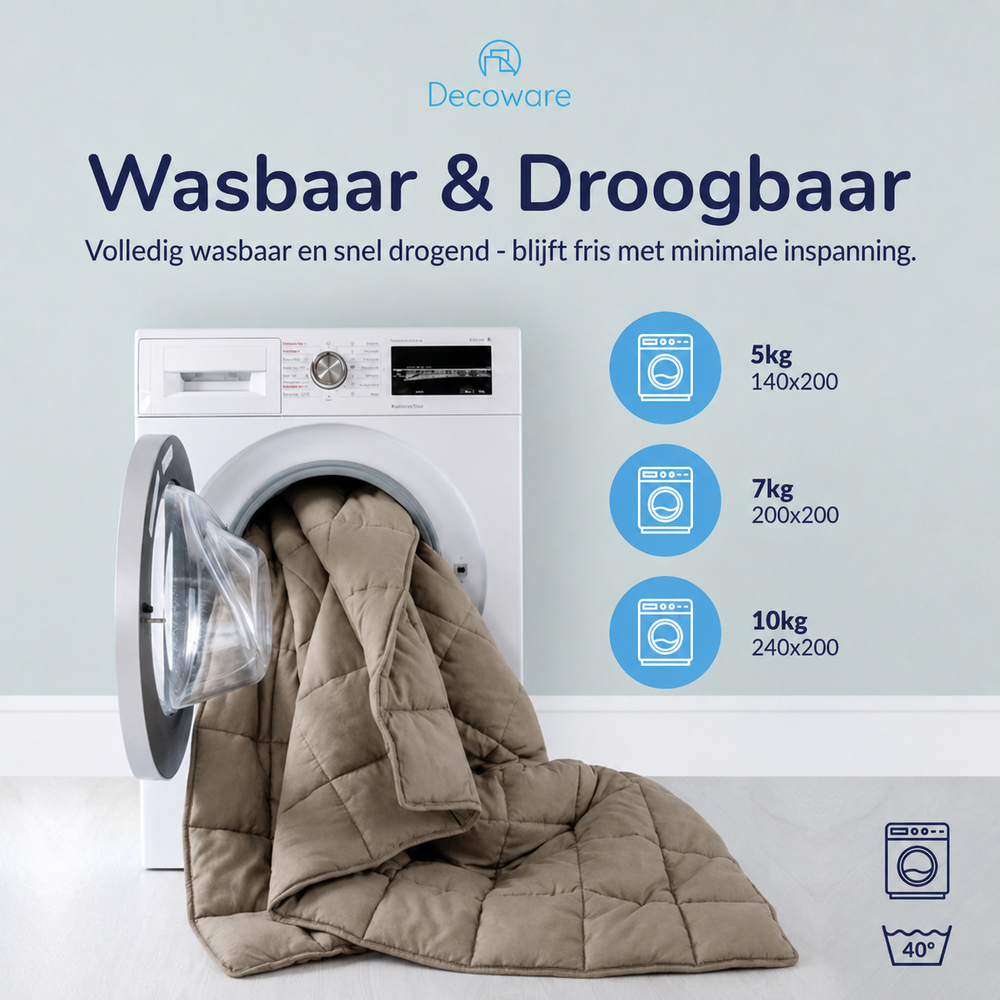 Decoware dekbed zonder overtrek incl. kussensloop - Mousseline - Petrol
