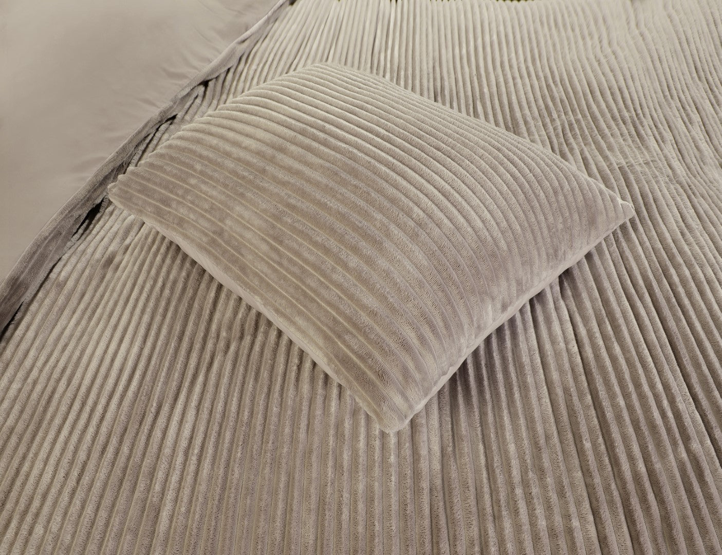 Papillon Teddy Rib Fleece dekbedovertrek Dorit - Zand