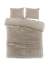 Papillon Teddy Rib Fleece dekbedovertrek Dorit - zand
