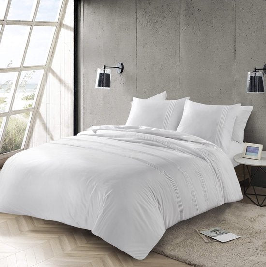 Papillon dekbedovertrek Agatha - Wit - Katoen percal