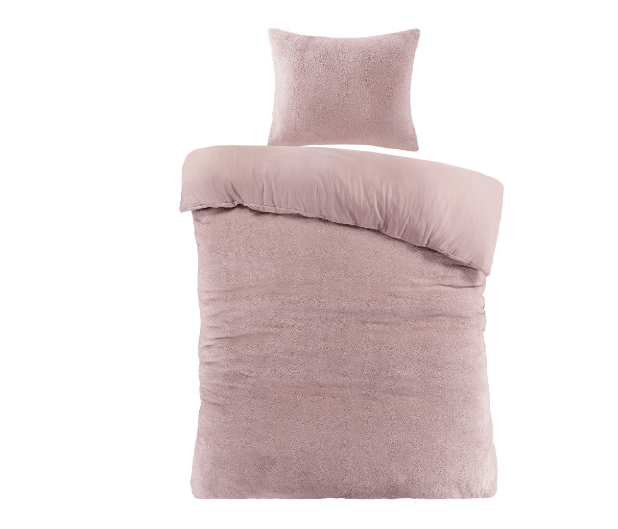 Papillon Teddy Fleece dekbedovertrek Billy - oud roze
