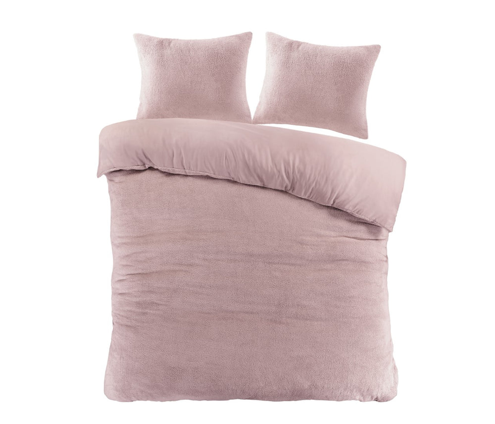 Papillon Teddy Fleece dekbedovertrek Billy - oud roze