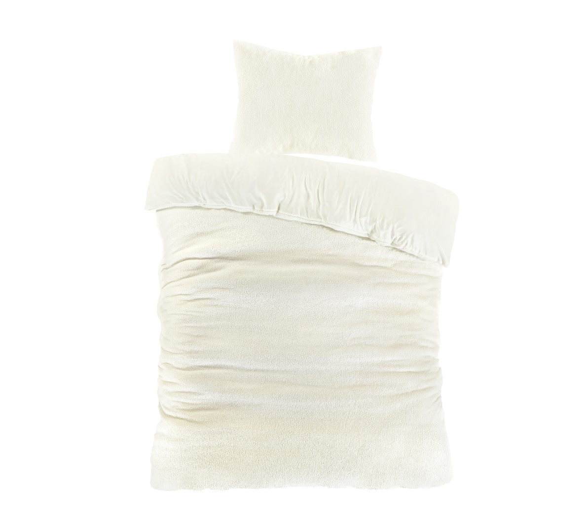 Papillon Teddy Fleece dekbedovertrek Billy - Offwhite/Ivoor