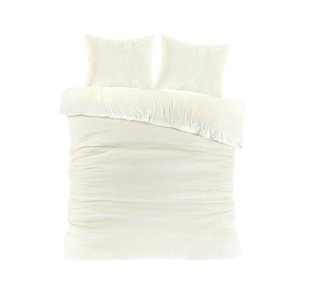 Papillon Teddy Fleece dekbedovertrek Billy - Offwhite/Ivoor