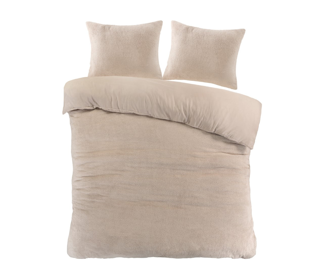 Papillon Teddy Fleece dekbedovertrek Billy - Zand