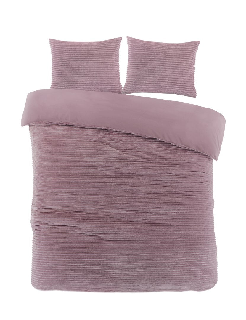 Papillon Teddy Rib Fleece dekbedovertrek Dorit - Roze