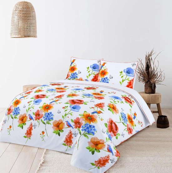 Papillon dekbedovertrek Fiona - Katoensatijn - 1-persoons (140x220 + 60x70cm)