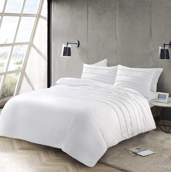 Papillon dekbedovertrek Lucidia - wit - katoen percale