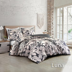Papillon dekbedovertrek Luna navy - Katoensatijn