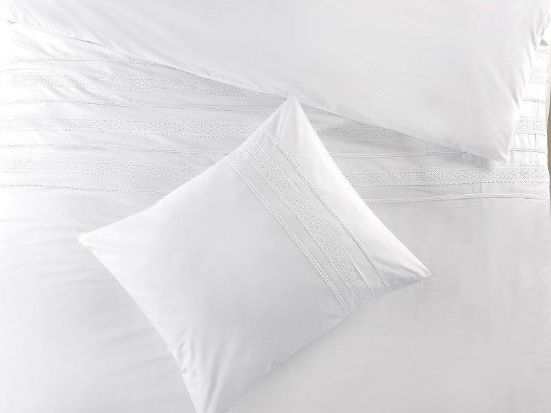 Papillon dekbedovertrek Madrid wit - katoen percale