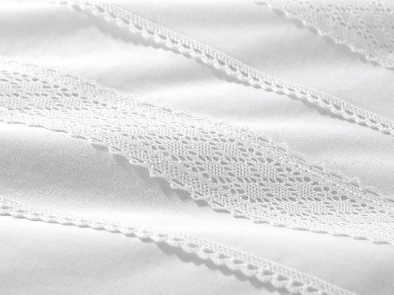 Papillon dekbedovertrek Madrid wit - katoen percale