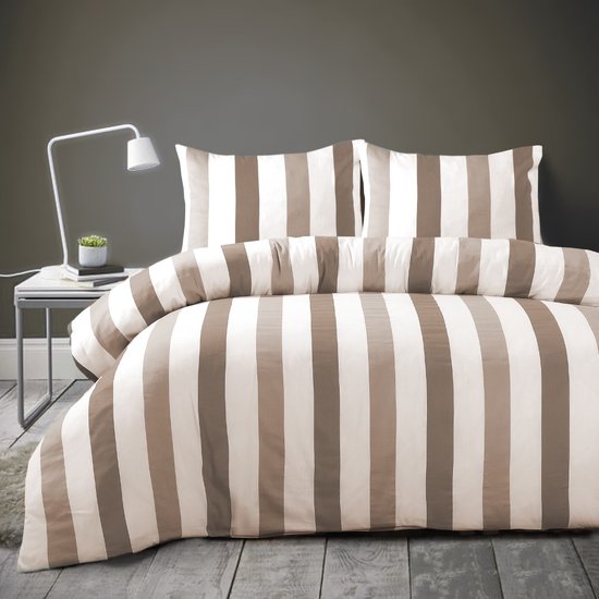 Papillon dekbedovertrek Scott beige - katoensatijn