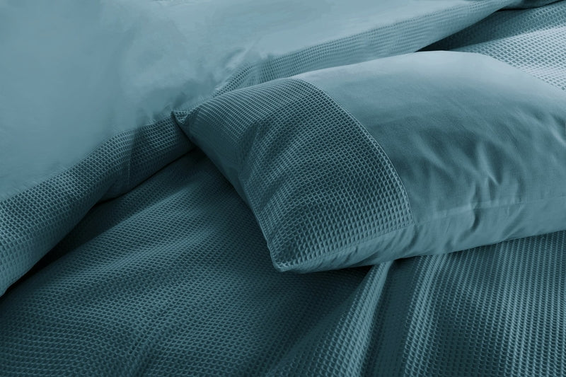 Papillon dekbedovertrek Mendoza petrol - Katoen percal