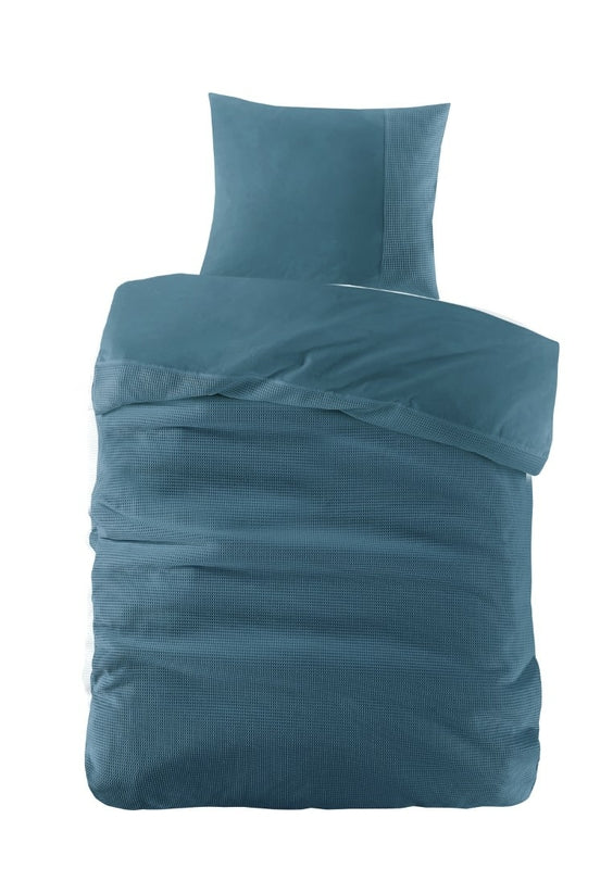 Papillon dekbedovertrek Mendoza petrol - Katoen percal