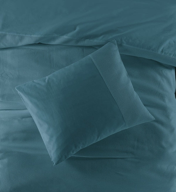 Papillon dekbedovertrek Mendoza petrol - Katoen percal