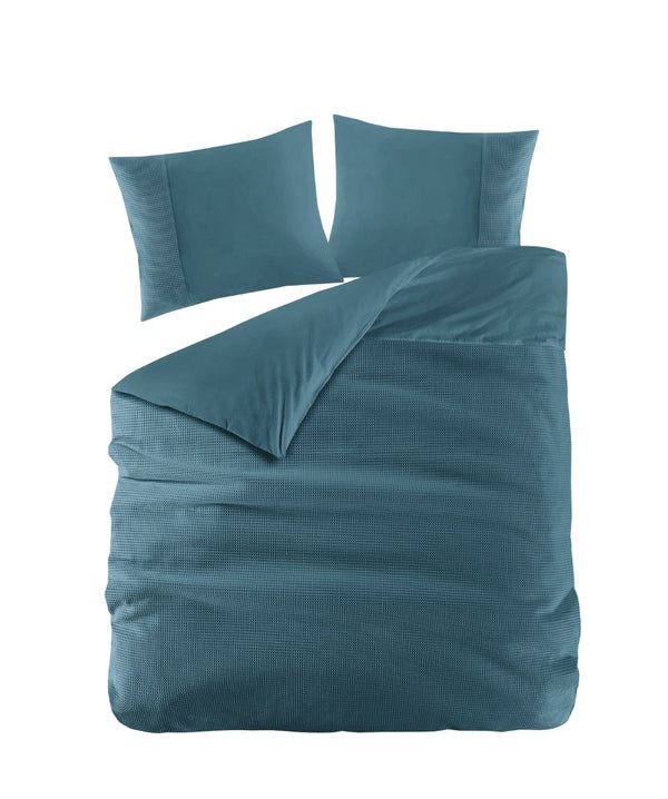 Papillon dekbedovertrek Mendoza petrol - Katoen percal