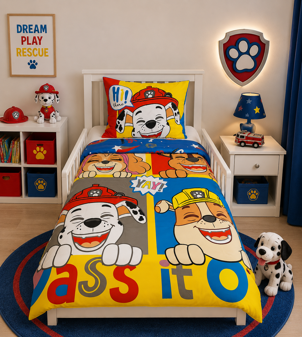 Paw Patrol kinderdekbedovertrek Pass it on - microvezel