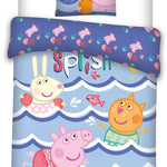 Peppa Pig dekbedovertrek splash - polykatoen - eenpersoons (140x200 + 65x65 cm)
