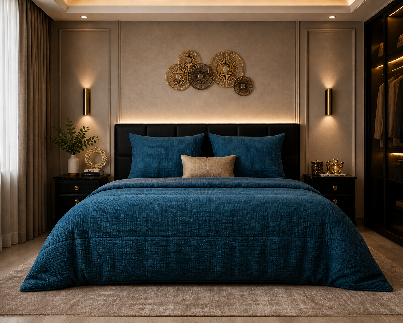 Decoware dekbed zonder overtrek incl. kussensloop - Mousseline - Petrol