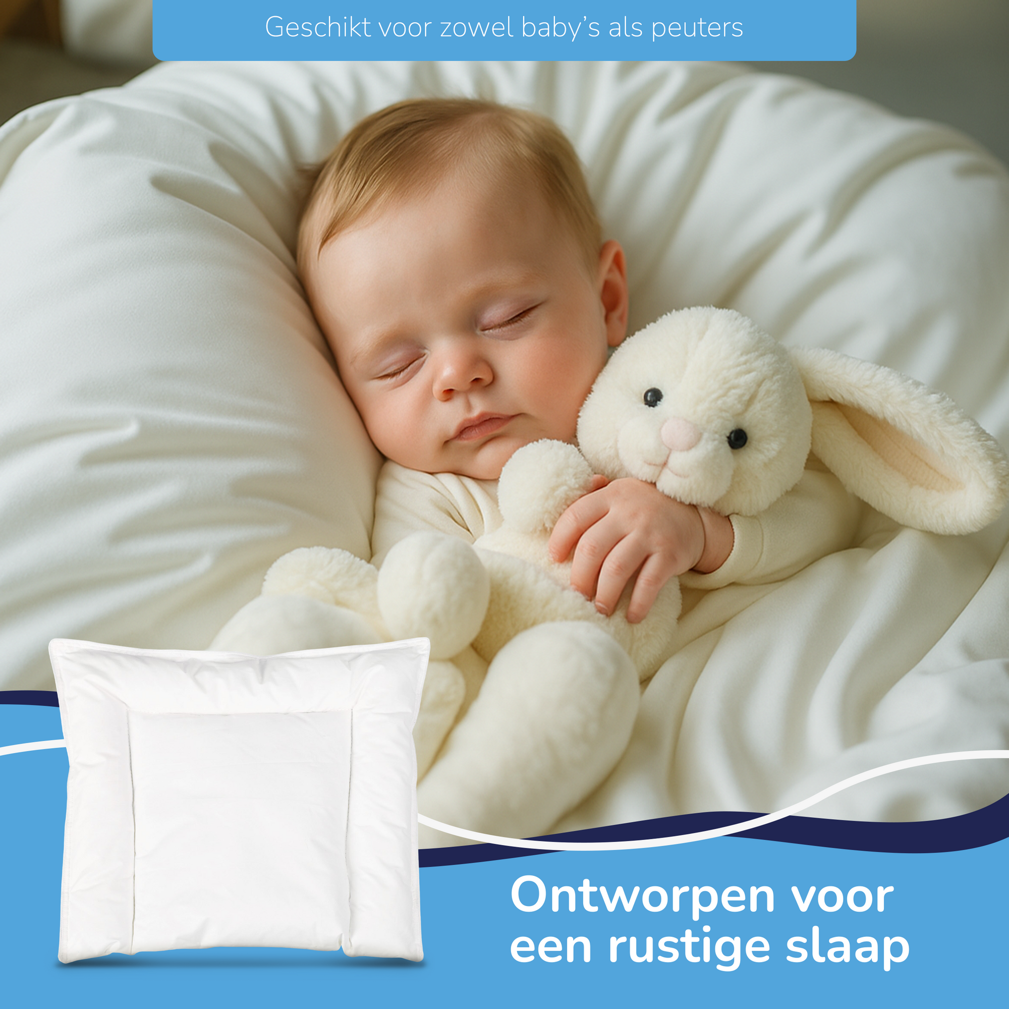 Baby & Peuter kussen - 40x60 cm - Eerste kussen