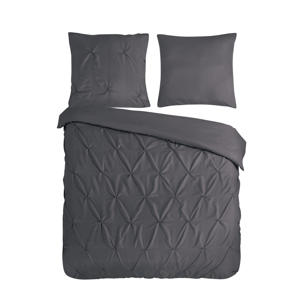 Pure dekbedovertrek Elegance - antraciet - microvezel
