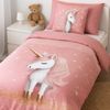 Pure kinderdekbedovertrek Sparkles unicorn - microvezel - eenpersoons (140x220 + 60x70 cm)