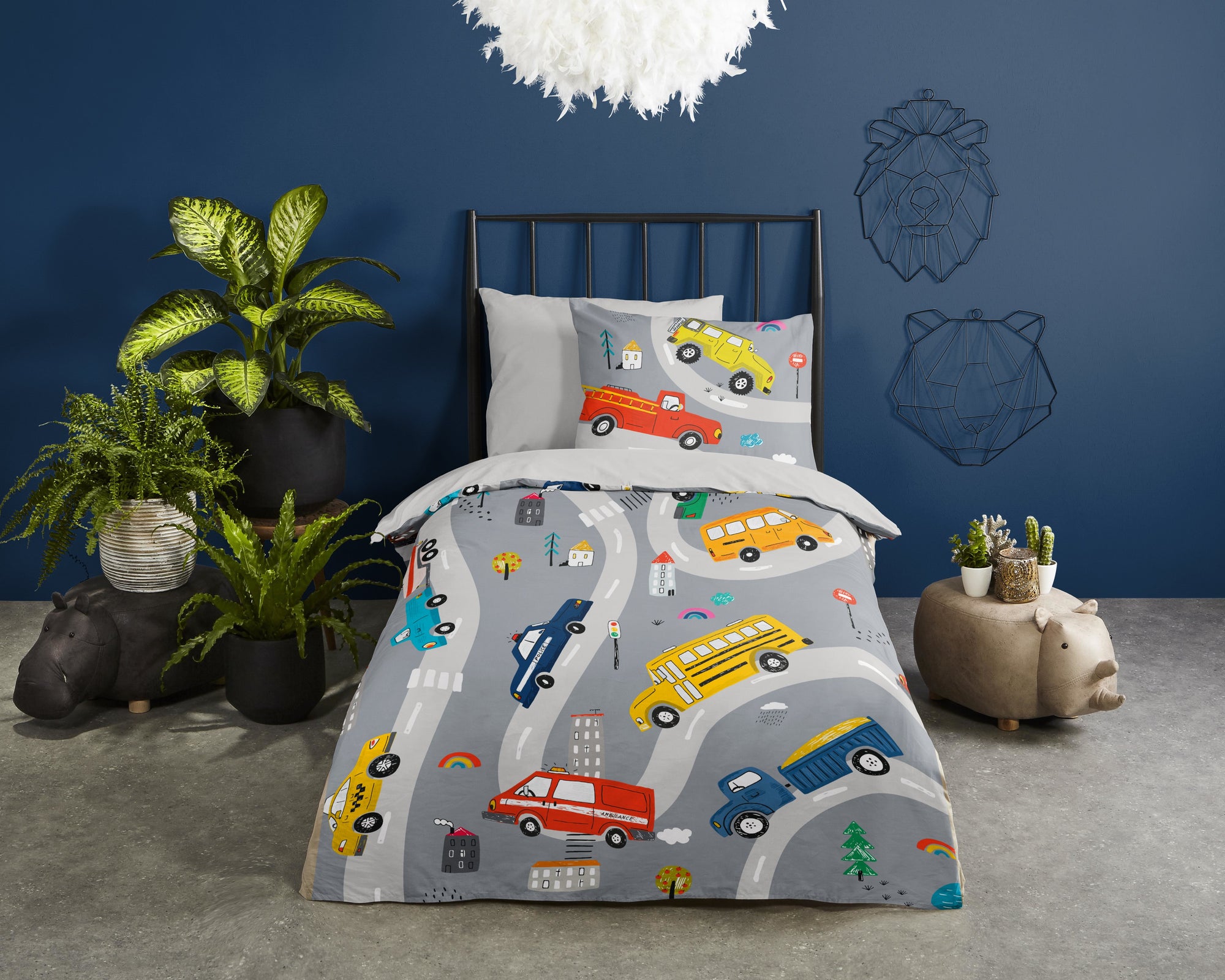 Pure kinderdekbedovertrek Voyage - microvezel - eenpersoons (140x220 + 60x70 cm)