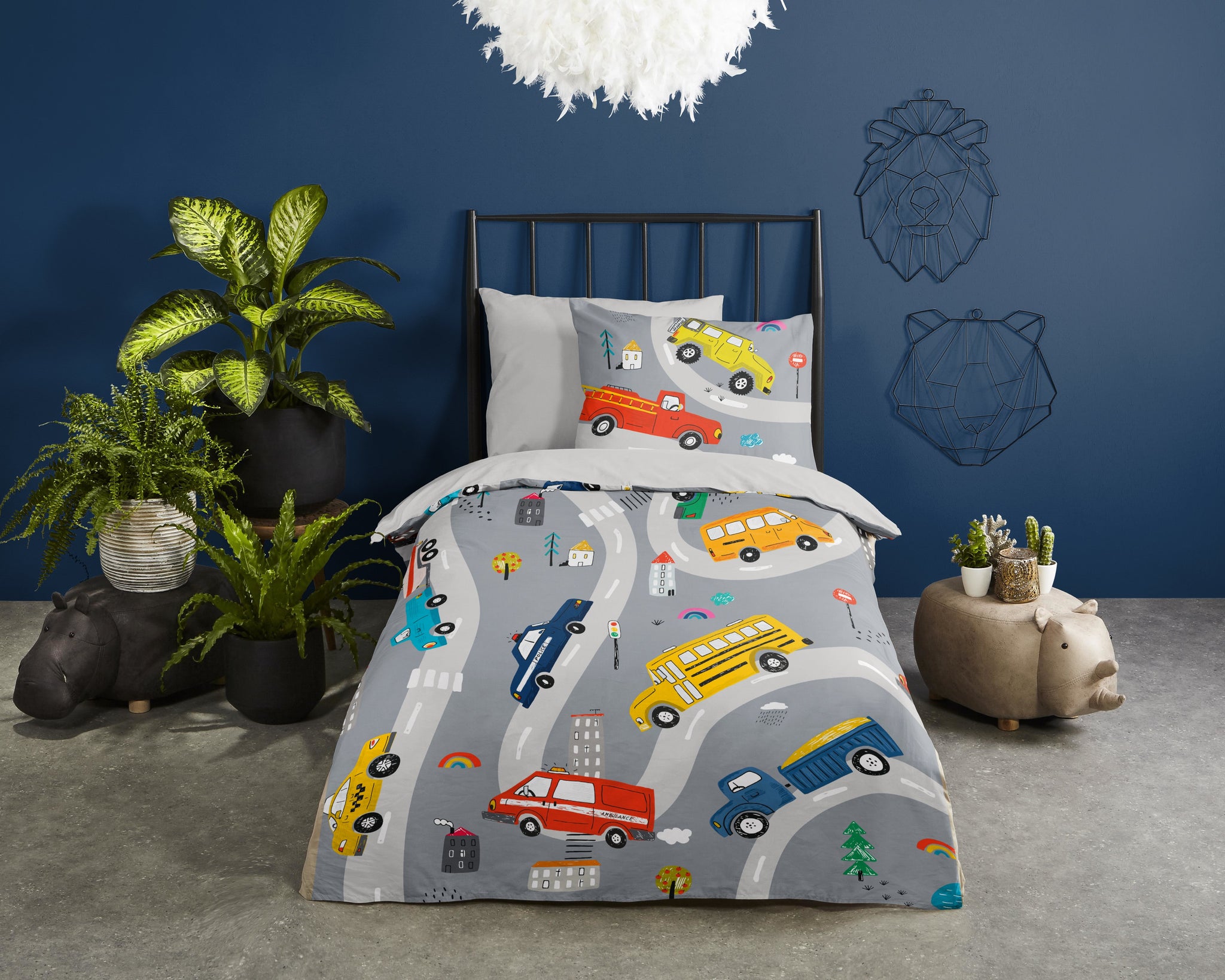 Pure kinderdekbedovertrek Voyage - microvezel - eenpersoons (140x220 + 60x70 cm)
