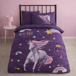 Decoware dekbedovertrek Rainbow unicorn - Katoen - eenpersoons (140x220 + 60x70 cm)