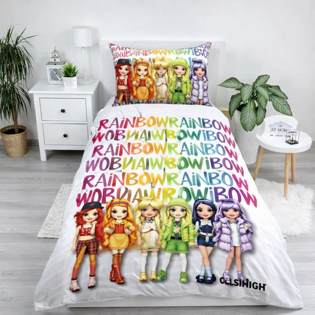 Rainbow High dekbedovertrek Rainbow High - polykatoen - 1-persoons (140x200 + 65x65 cm)