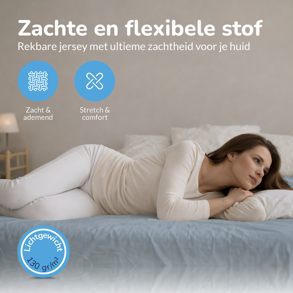 Decoware hoeslaken - jersey - grijs