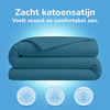 Decoware dekbedovertrek uni - blauw - katoensatijn