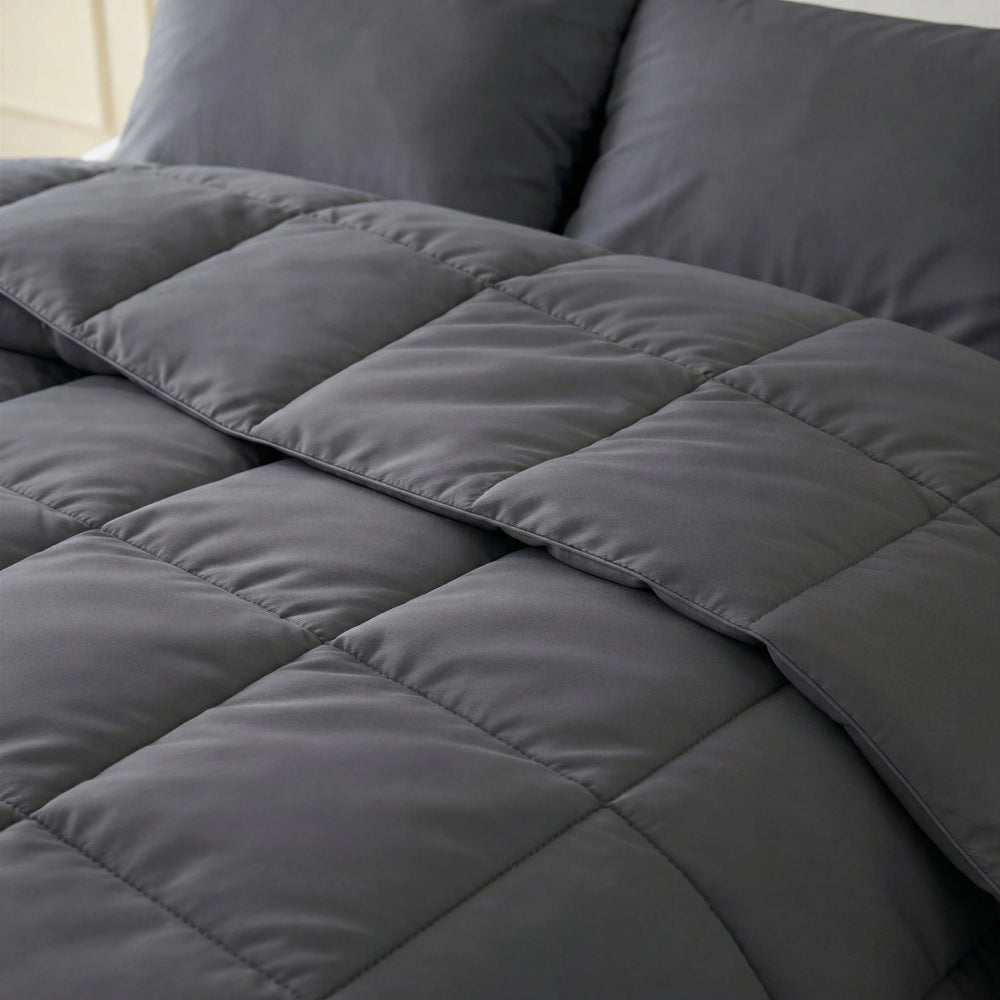 Primaviera Deluxe Lazy Dekbed zonder overtrek - Percale Katoen - Antraciet