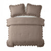 Sleeptime Lazy dekbed zonder overtrek Ruffles excl. kussensloop - Taupe