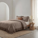 Sleeptime Lazy dekbed zonder overtrek Ruffles excl. kussensloop - Taupe