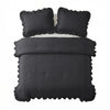 Sleeptime Lazy dekbed zonder overtrek Ruffles excl. kussensloop - Antraciet