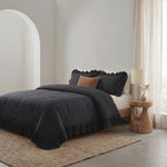 Sleeptime Lazy dekbed zonder overtrek Ruffles excl. kussensloop - Antraciet